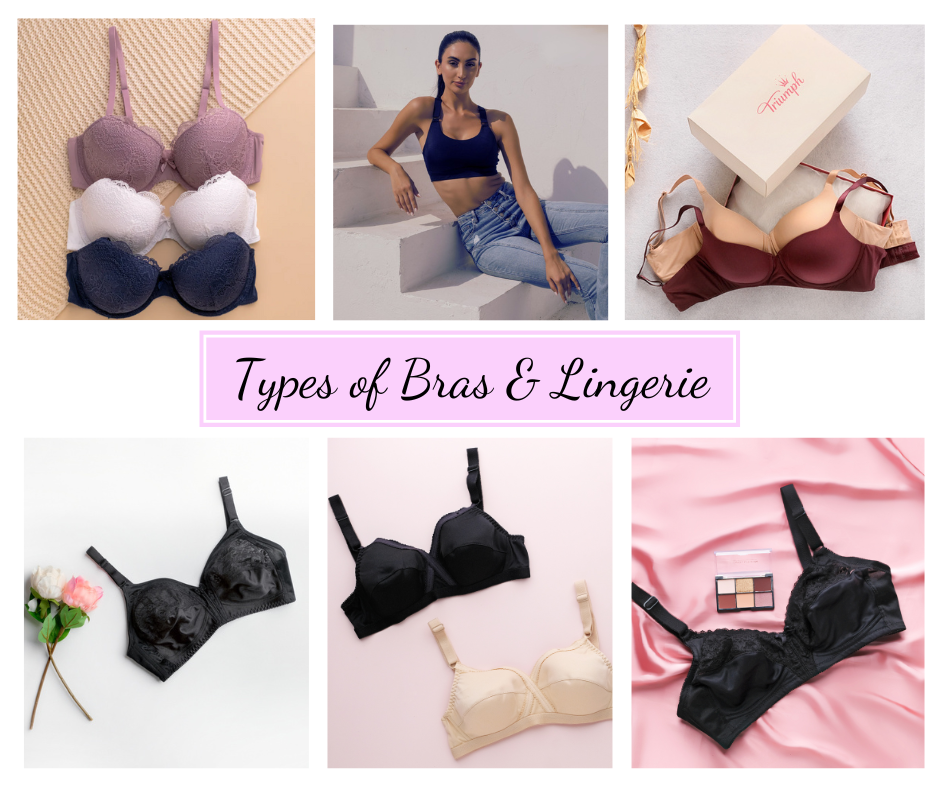 Types of Bras and Lingerie
