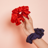 Poppy Silk Scrunchie Pack of 2